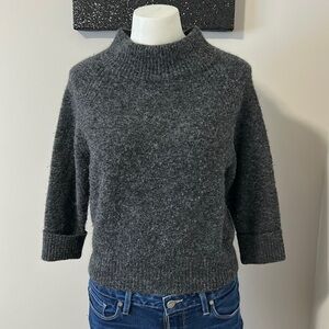 3.1 Philip Lim Women's Grey Mock Neck Alpaca Wool Jumper Sweater Sz XS